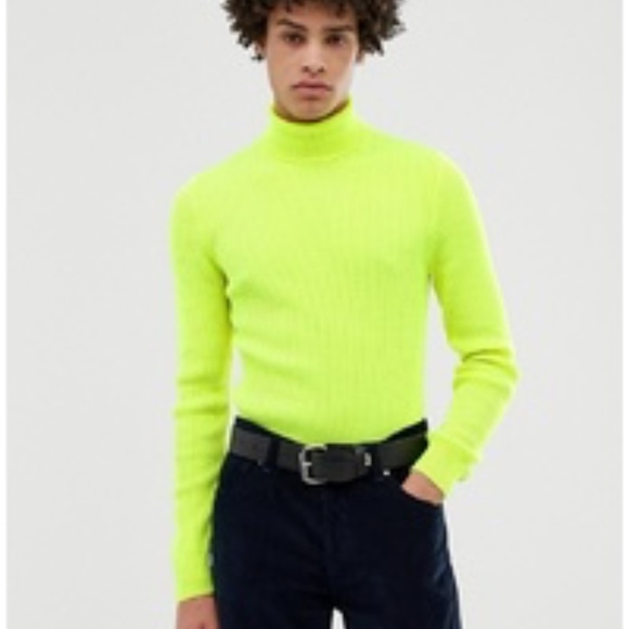 ASOS NEON GREEN TURTLENECK - Picture 5 of 11